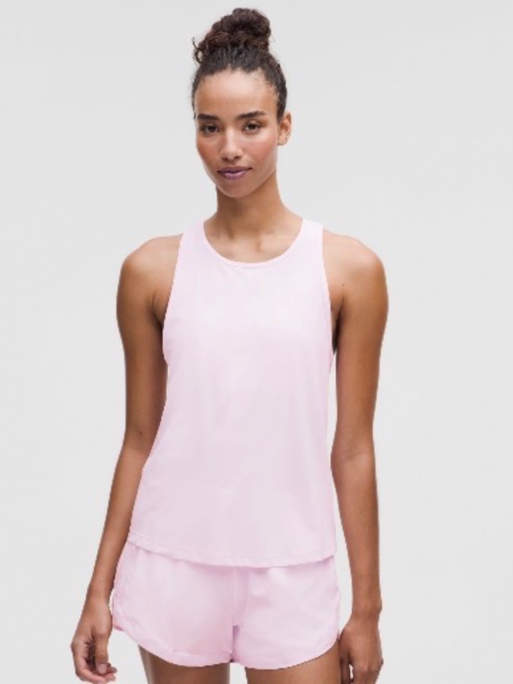 Lululemon Ruched Racer Back Tank- Organza Pink- Like New- Large